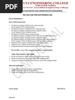 Cad For Electronics Lab Kec-653