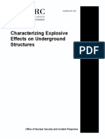 Characterizing Explosive Effects on Underground Structures