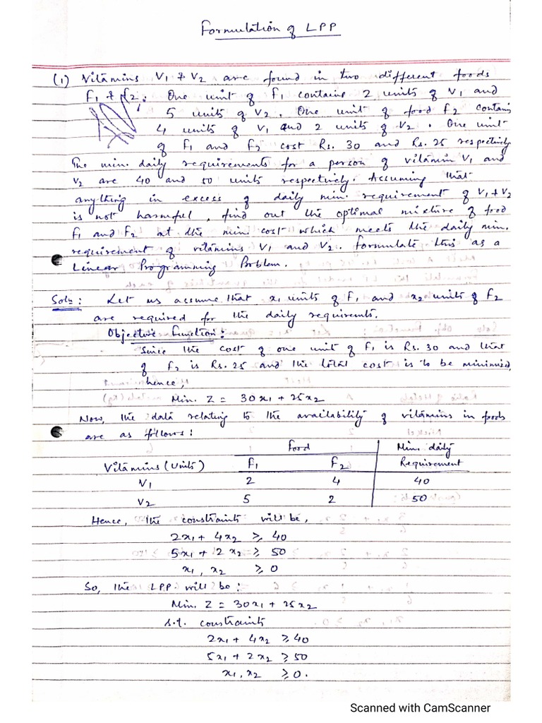 LPP Formulation | PDF
