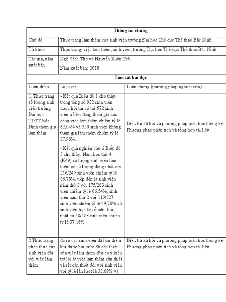 Bài 1 TLTK | PDF