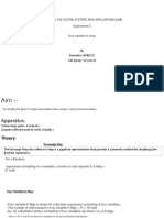 Practical File Digital Systems and Applications (Lab) - Experiment 5 Four Variable K-Map