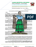 Resolucion #034-2022 Aprobar Analitico de Gasto #2 de La Obra Huichinca