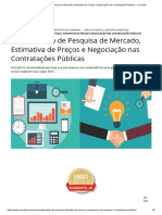 Curso Prático de Pesquisa de Mercado, Estimativa de Preços e Negociação Nas Contratações Públicas - Consultre