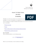 Grade 7/8 Math Circles Fall 2012 Probability: Weather Forecasting Lottery