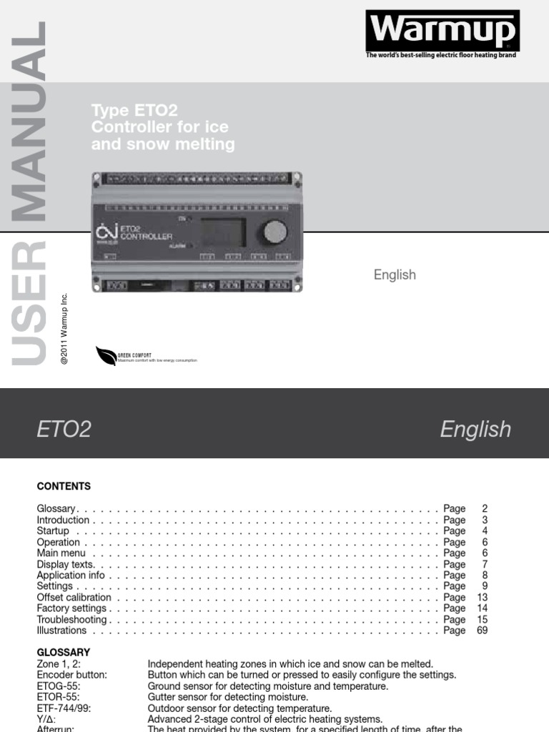 Type ETO2 Controller For Ice and Snow Melting English PDF
