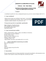 A importância da meditação na Palavra para a vida do cristão