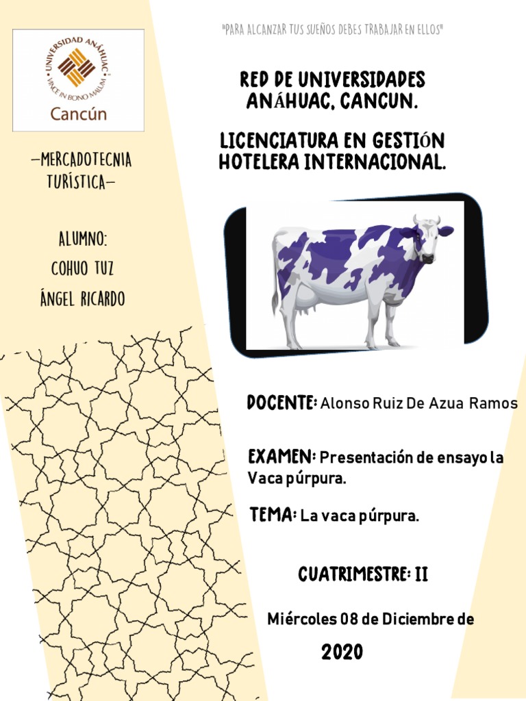 Ensayo La Vaca Purpura, PDF, Marketing