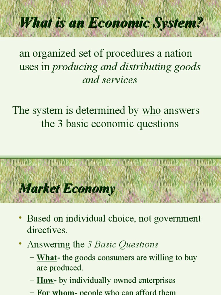 case study of market economy