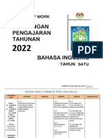 SCHEME OF WORK ENGLISH YEAR 1 2022