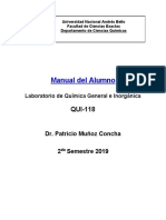 Manual de Laboratorio QUIM - 118, Edición 2do Sem 2019, ALUMNO