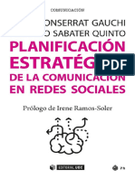 Planificación Estratégica de La Comunicación en Redes Sociales (Sabater Quinto, Federico Montserrat Gauchi Etc.)