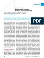 Beyond Li-Ion Batteries: Performance, Materials Diversification, and Sustainability