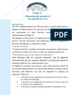 Guide 11 Disputing The Amount of Tax Payable in A Tax Assessment