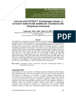 LEMONGRASS EXTRACT (Cymbopogon Nardus. L) AS PLANT INSECTICIDE AMERICAN COCKROACHES (Periplaneta Americana) 