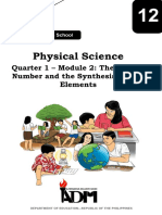 Physical Science: Quarter 1 - Module 2: The Atomic Number and The Synthesis of New Elements