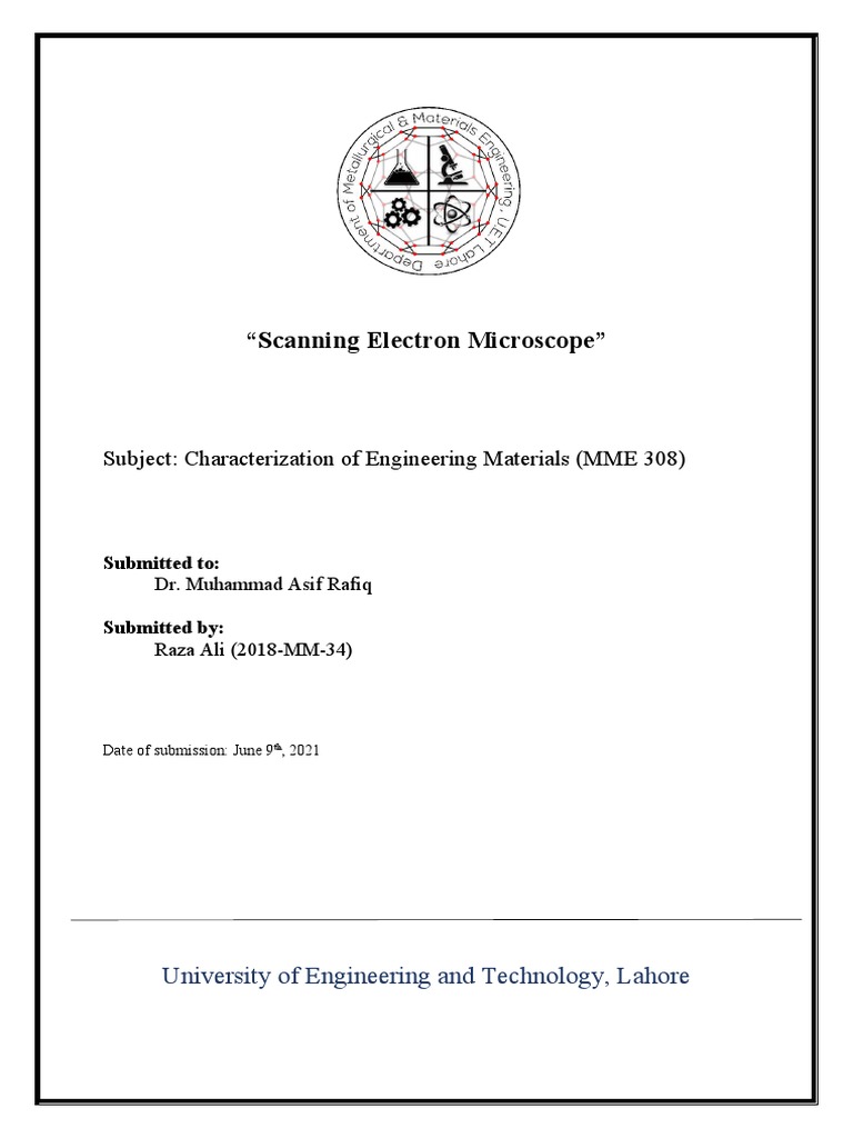 Scanning Electron Microscope | PDF | Scanning Electron Microscope ...