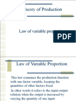 Theory of Production: Law of Variable Proportion