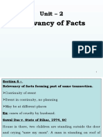 Evidence - Relevancy of Facts