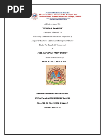 A Project Report On: "Money & Banking"
