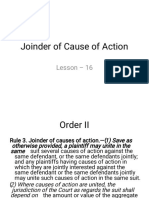 Joinder of Cause of Action