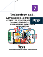 Technology and Livelihood Education: Computer System Servicing Quarter1-Module 2 - Part 1 Performing Computer Operations