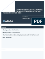 A Quantitative and Metrics Driven Framework For Maximizing Data Utility While Balancing Re-Identification Risk