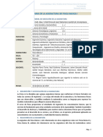 PROGRAMA OFICIAL DE FISICA BASICA I    APROBADO EN GESTION 2020  (1) (3)