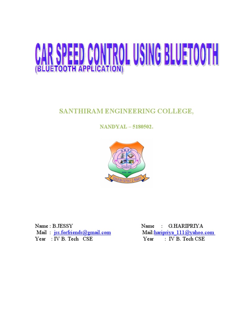 Car Speed Control With Bluetooth PDF