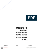 Operator's Manual: Mdkav, Mdkaw Mdkaz, MDKBD Mdkbe, MDKBF MDKBG