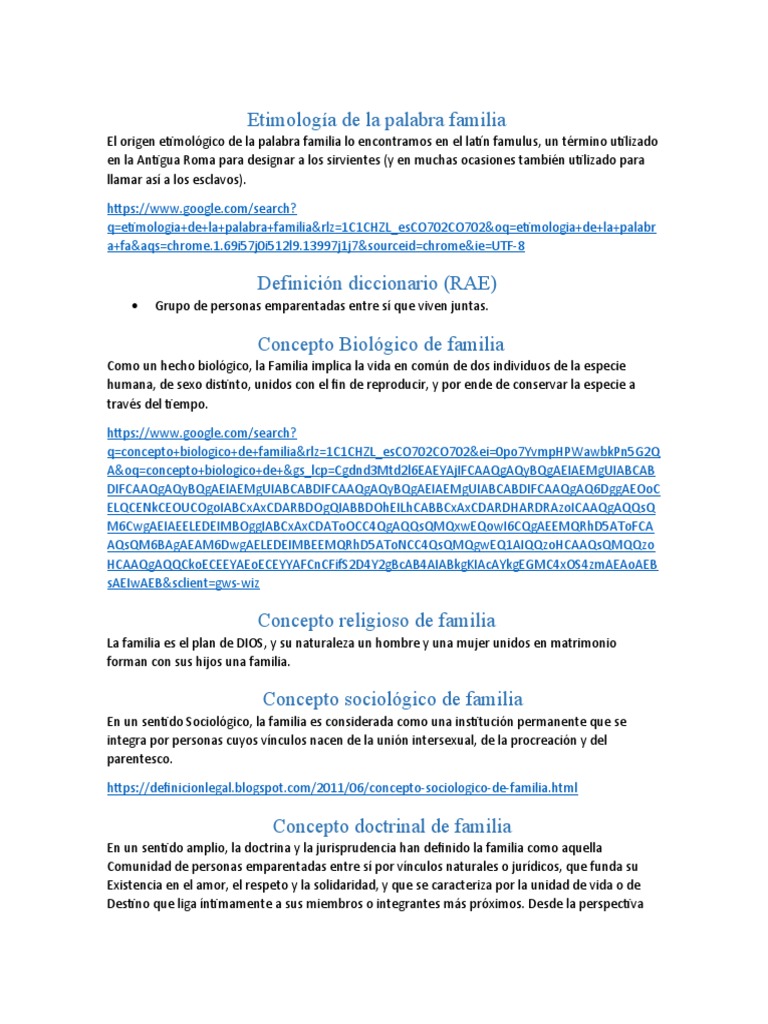 Etimologia De Família – Origem Da Familia – SIFJE