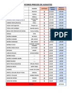 Inventario Precios de Juguetes