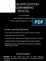 Python Application Programming 18CS752: Dr. Priya Kamath