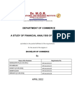 Department of Commerce A Study of Financial Analysis of HDFC Bank