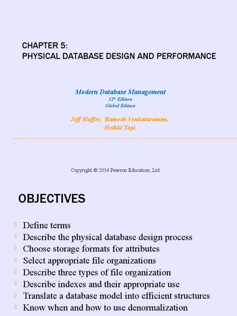 Ch05 - Physical Database Design and Performance | PDF | Database Index ...