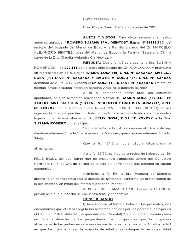 Sentencia Alimentos PDF