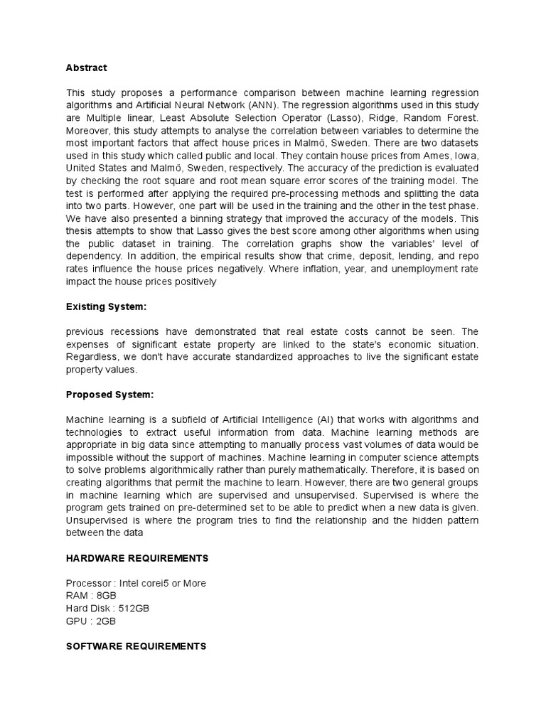 House Price Prediction | PDF | Machine Learning | Computing