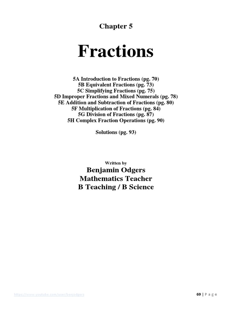 Chapter 5 booklet fractions pdf division mathematics