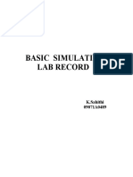 Basic Simulation Lab Record: K.Sahithi 09071A0489