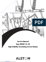 Service Manual Type MCAG 14, 34 High Stability Circulating Current Relays