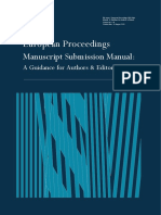 European Proceedings: Manuscript Submission Manual