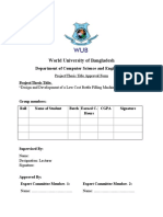 Title Approval Form - Low Cost Bottle Filling Machine