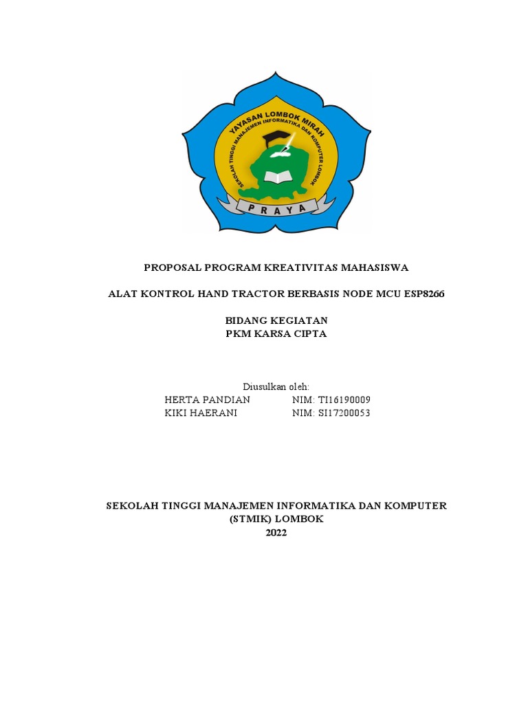Kerangka Proposal PKM KC 2022 | PDF
