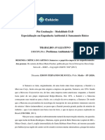 Problemas Ambientais Globais - Trabalho Avaliativo 1 - Edson F Souza