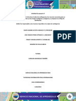 Evidencia 2 Matriz Definir Los Responsable y Los Recursos Requeridos en Un Plan de Contingencia