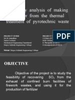 Feasibility Analysis of Making Fertilizer From The Thermal Treatment of Pyrotechnic Waste