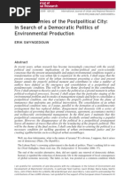 Download The Antinomies of the Postpolitical CityIn Search of a Democratic Politics ofEnvironmental Production by petersigrist SN56913989 doc pdf