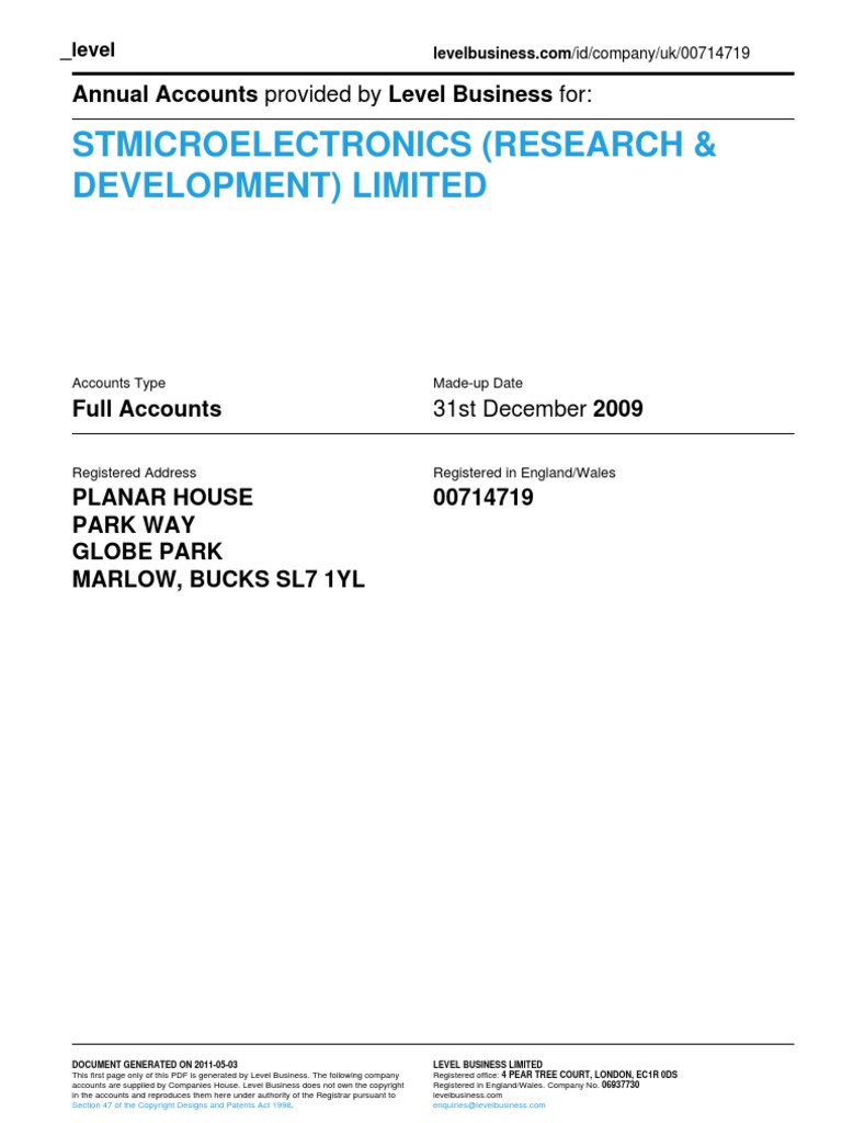 Stmicroelectronics (Research | PDF