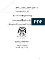 2018-19 F.E. To B.E. Mechanical Engineering Structure