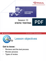 Session 10 Static Testing