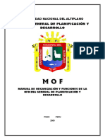 Oficina General de Planificación Y Desarrollo: Universidad Nacional Del Altiplano